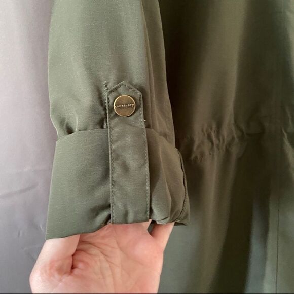 Sanctuary Olive Trench Drawstring Jacket M - Picture 9 of 14